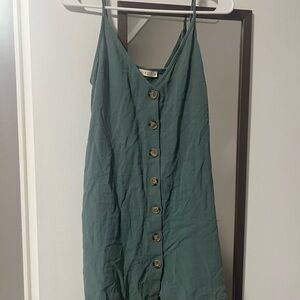 ILLA ILLA Teal Slip Dress with Thin Straps